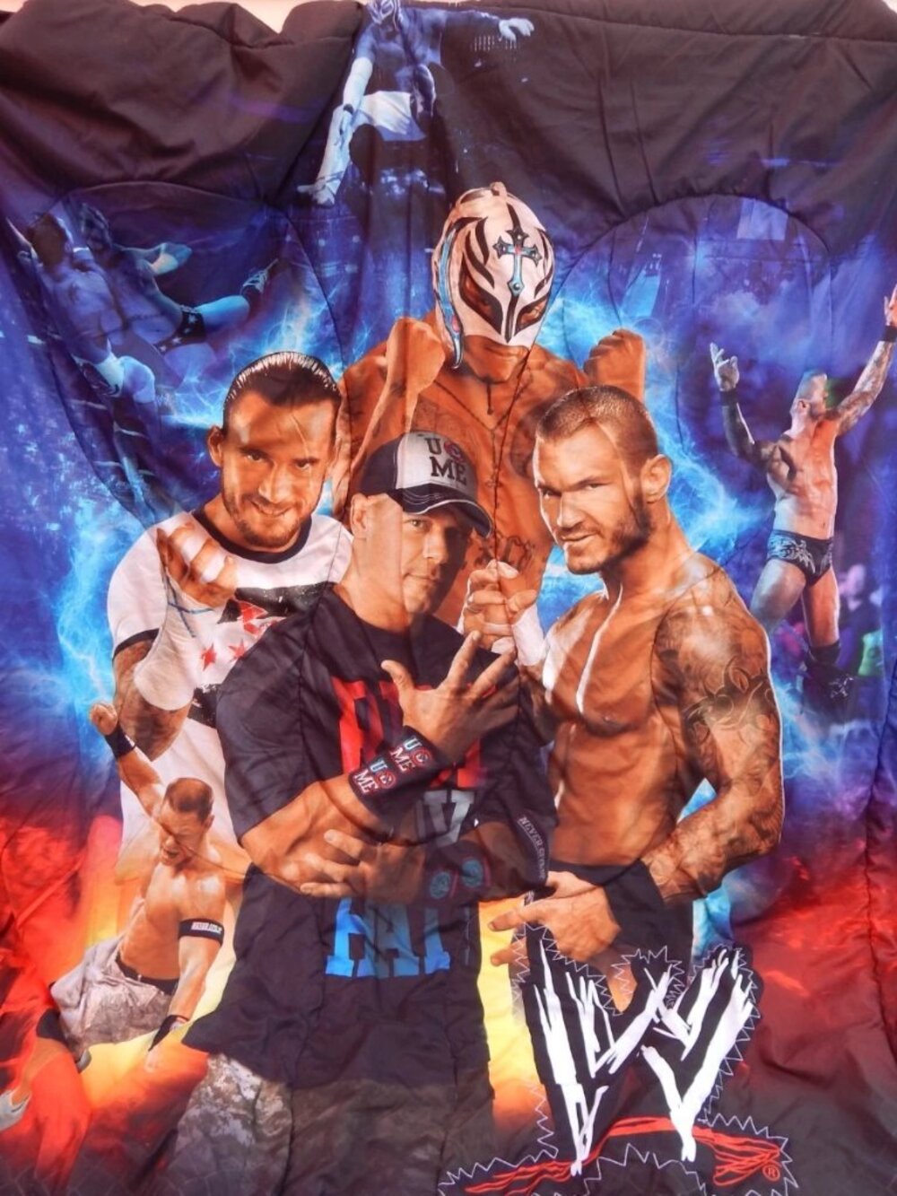 WWE Wrestling Punk Rey Mysterio Cena Orton Twin Comforter Blanket 70x85" & Fitte